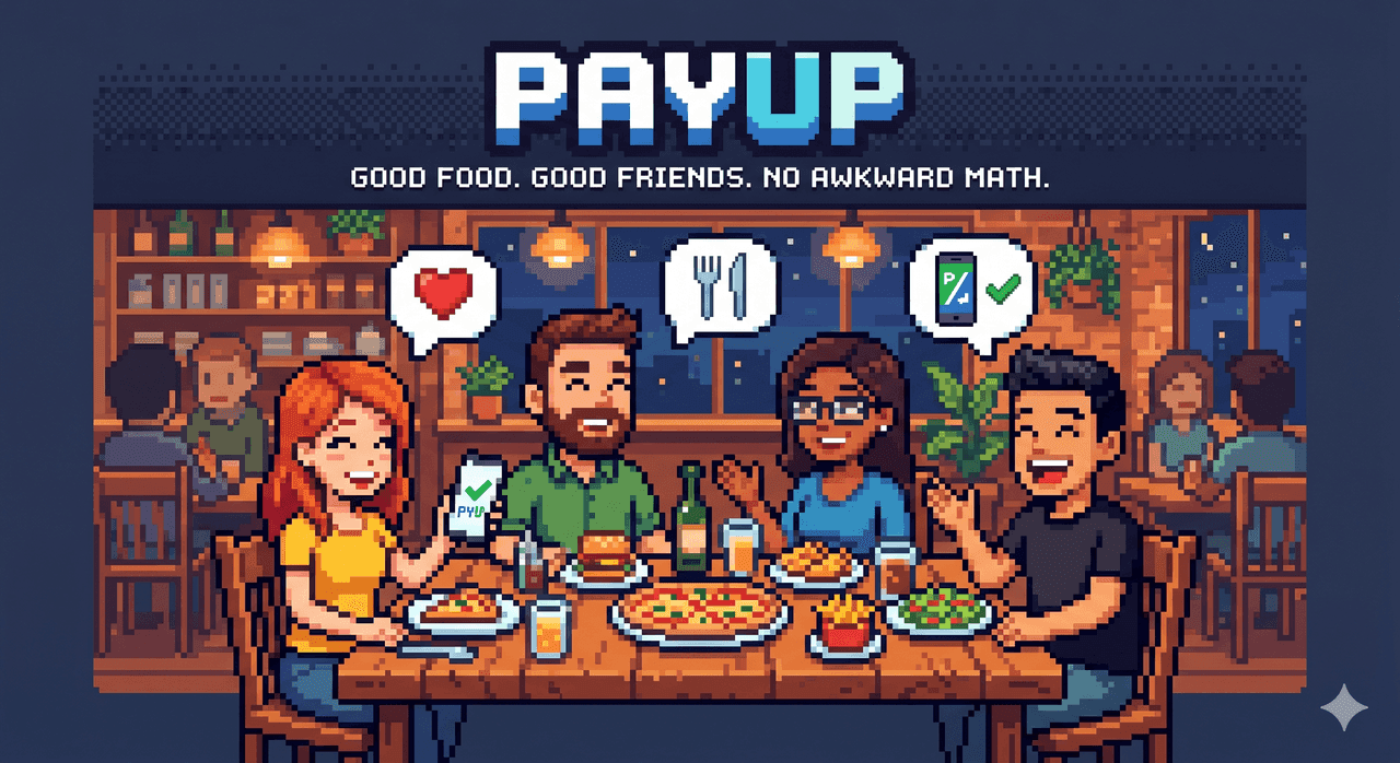 PayUp — good food, good friends, no awkward math